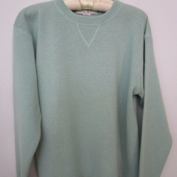 Blue CASHMERE Sweateshirt Pullover Knit Sweater Cuddly Luxury - Picture 3 of 12